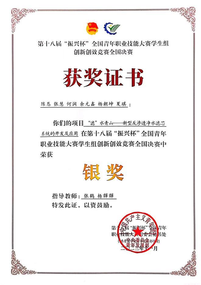 振兴杯国家级银奖